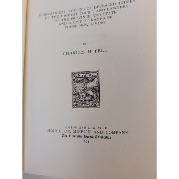 The Bench and Bar of New Hampshire - Charles H. Bell (1894) - Legal History - Picture 7 of 11